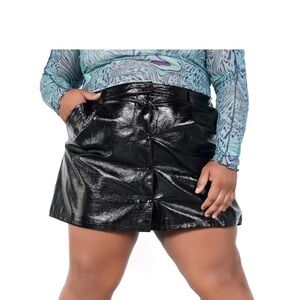 COPY - BPxWildfang Mini skirt size 3x patent leather